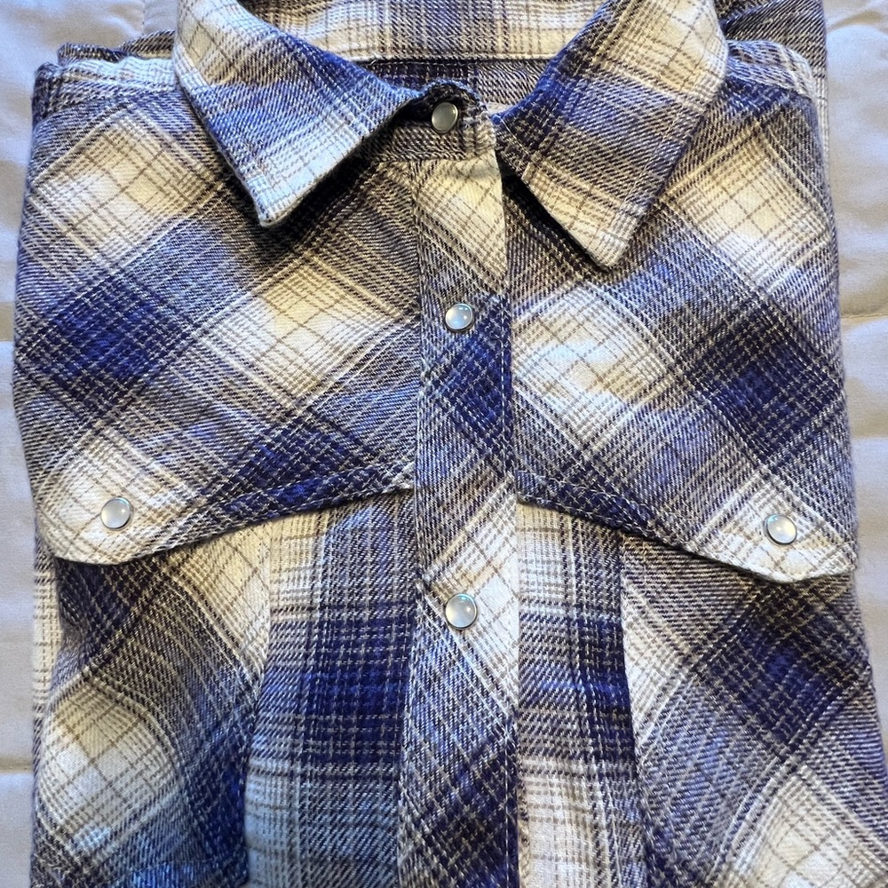 CANYON GUIDE OUTFITTERS WOMENS PINK PLAID FLANNEL BUTTON DOWN - Picture 14 of 15